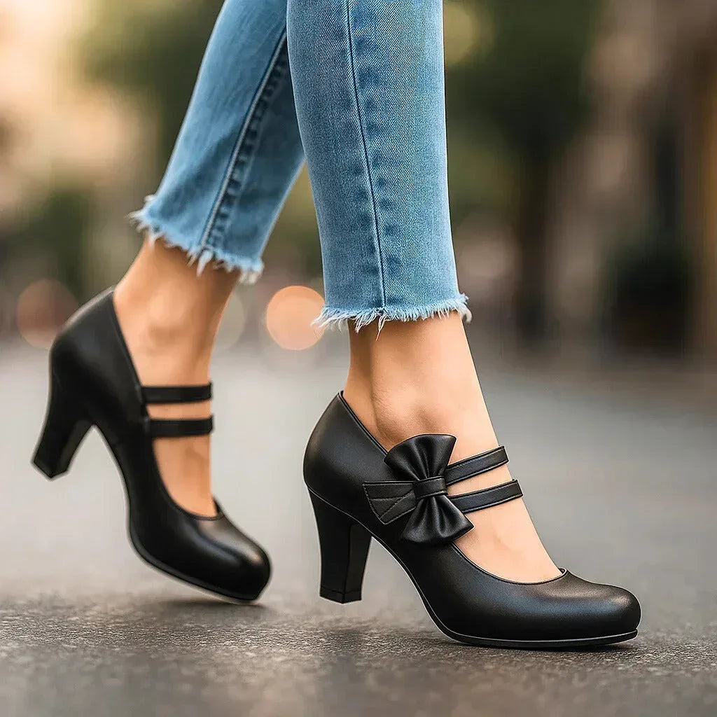 Elise – Elegant Bow Detail Heels - Image 3