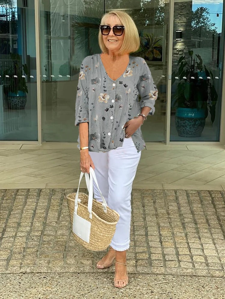Margaret – Women Floral Print Blouse - Image 4