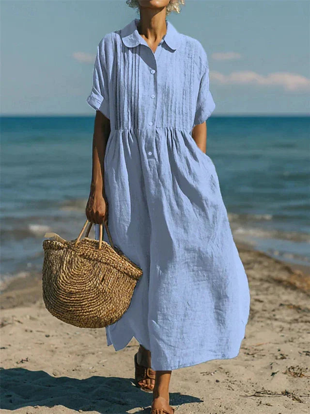 Gabriele – Relaxed Button Shirt  Dress - Image 2