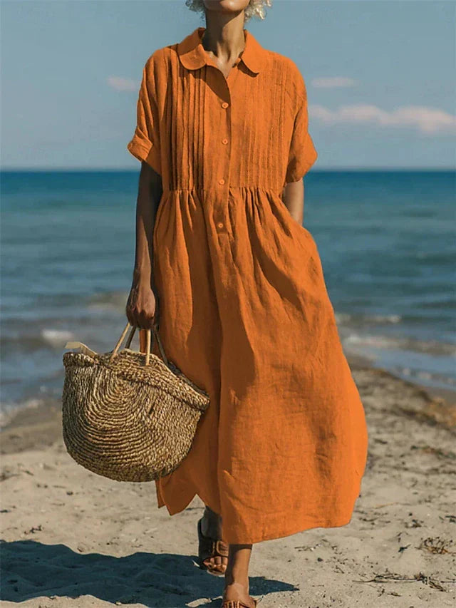 Gabriele – Relaxed Button Shirt  Dress - Image 5