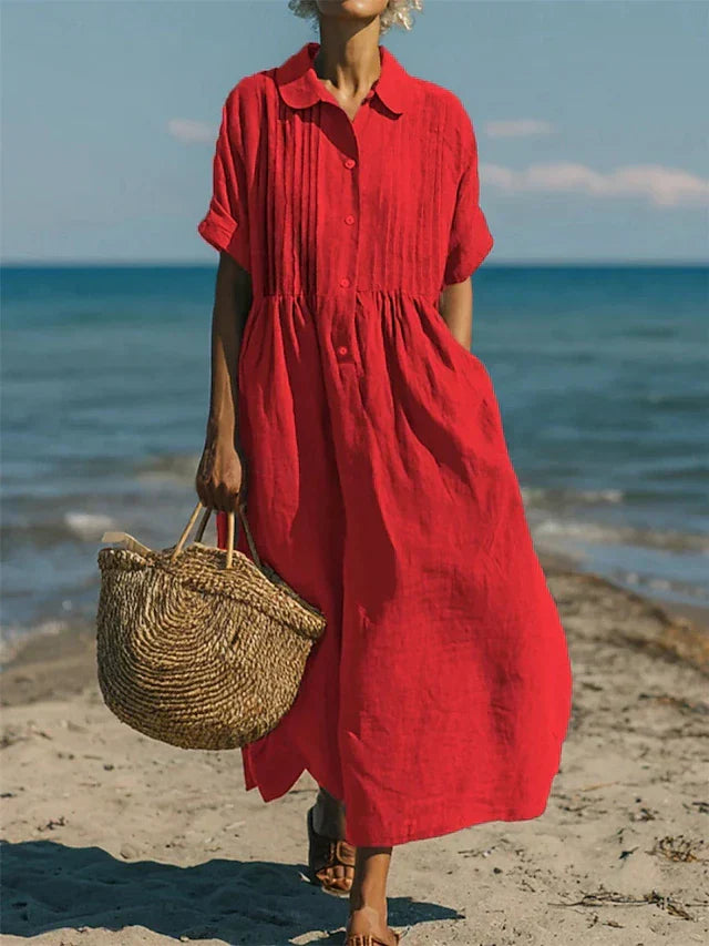 Gabriele – Relaxed Button Shirt  Dress - Image 6