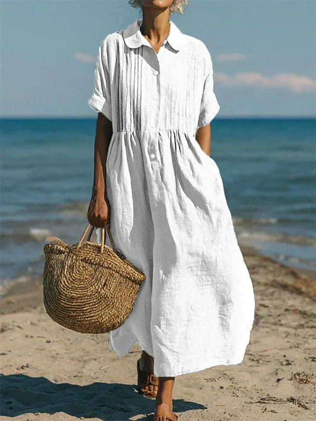 Gabriele – Relaxed Button Shirt  Dress - Image 1
