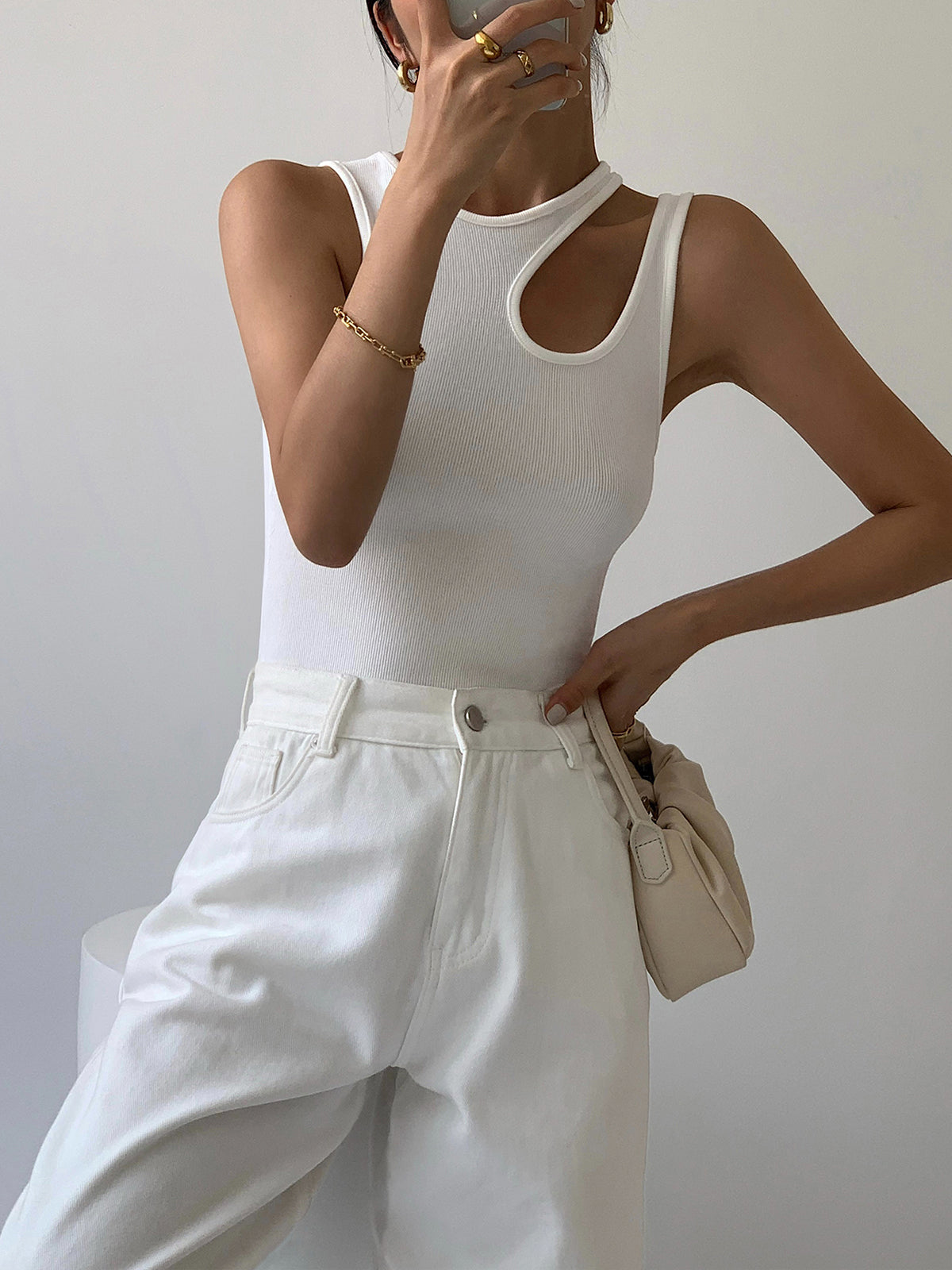 Mila – Semi-Sheer Cutout T-Shirt - Image 4