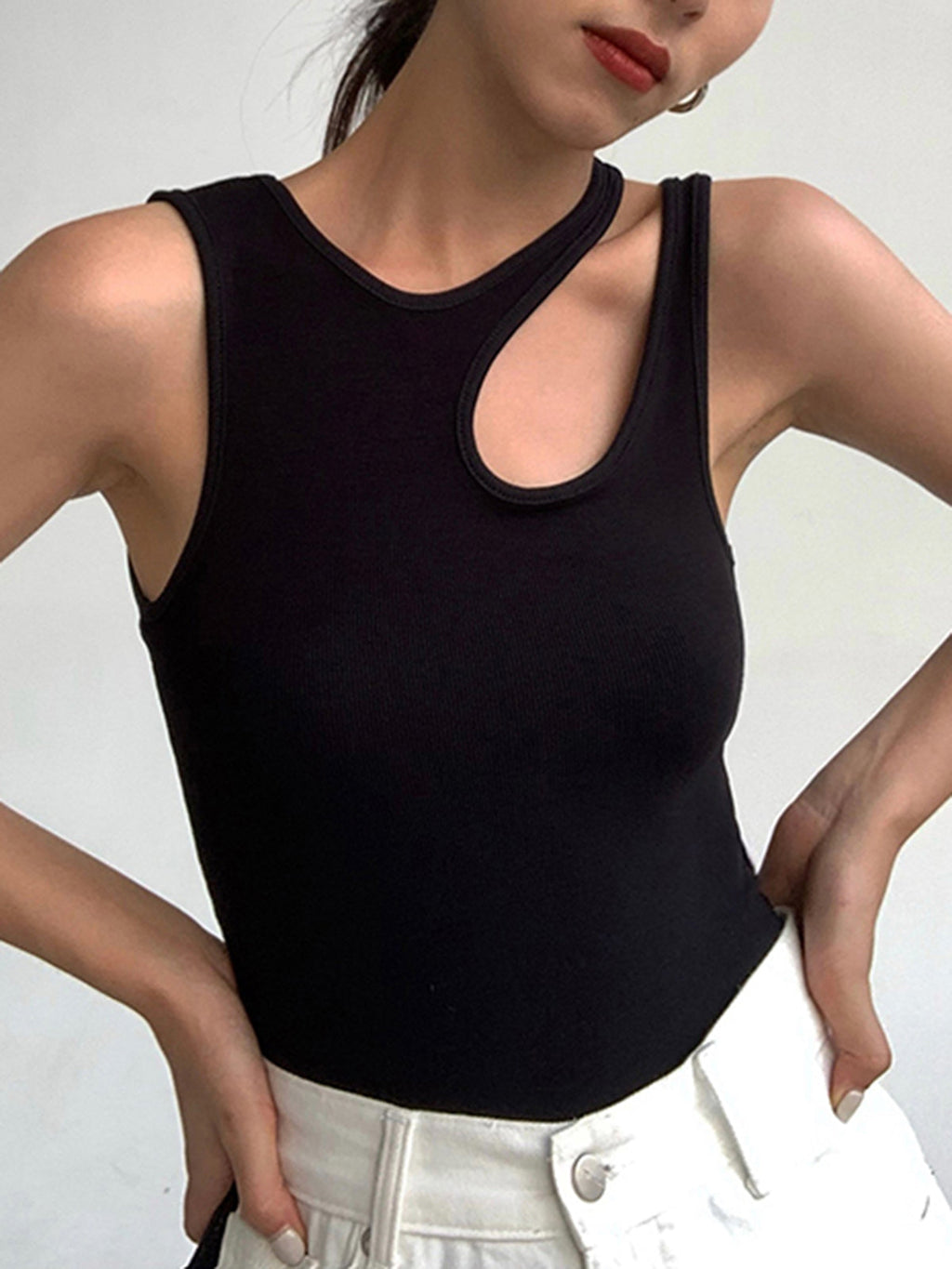 Mila – Semi-Sheer Cutout T-Shirt - Image 6