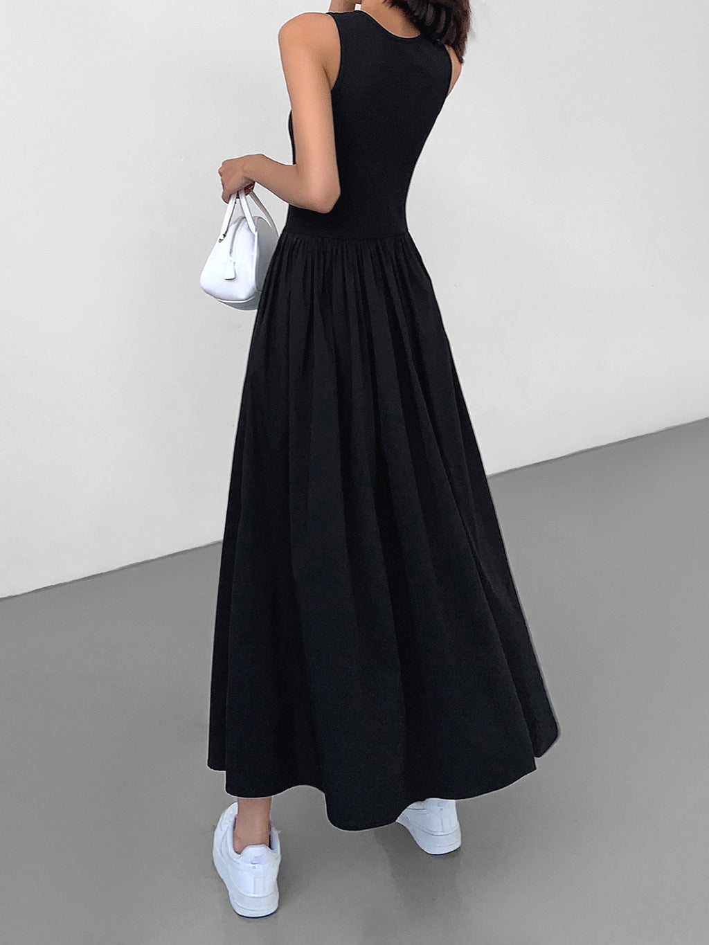 Julia – Leisure Crew Neck Long Dress - Image 2