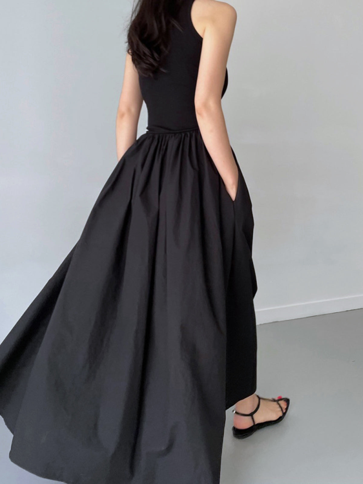 Julia – Leisure Crew Neck Long Dress - Image 4
