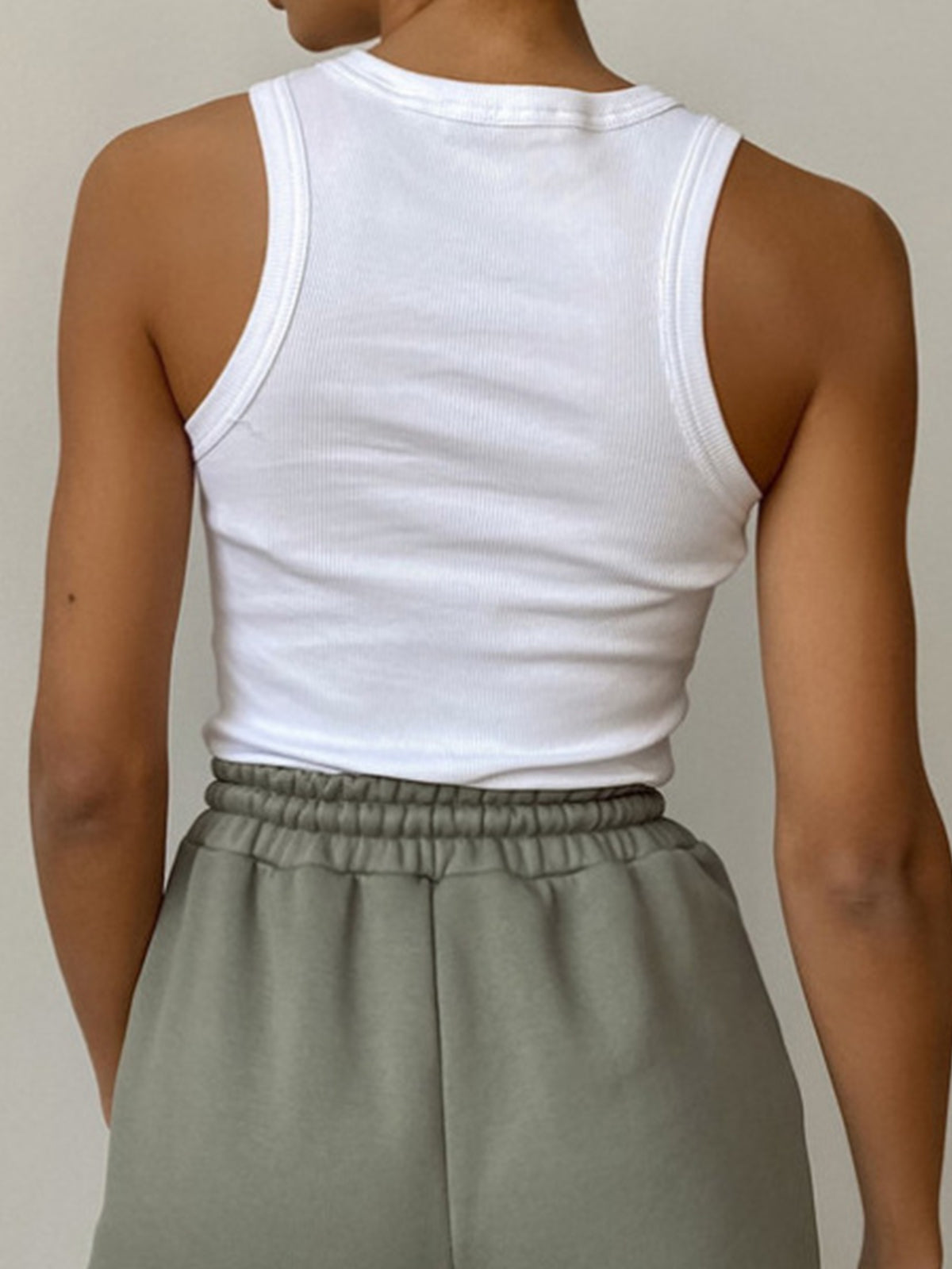 Sarah – Ribbed Crop Tank Top - Image 2