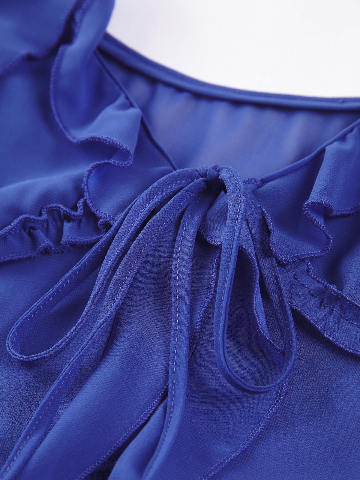 Leona – Ruffled Tied Fly Away Blouse - Image 3