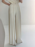 Gabriele – Elegant Pleated High Waist Wide Trousers - Image 1