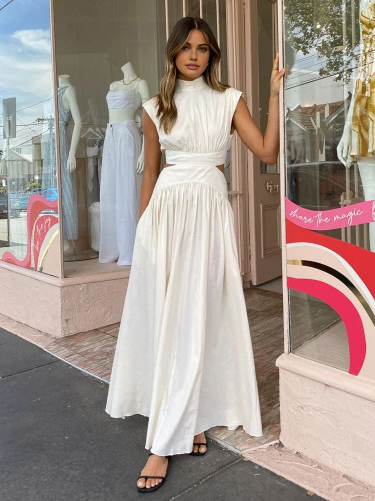 Lila – Women Elegant Cut-Out Maxi Dress - Image 3