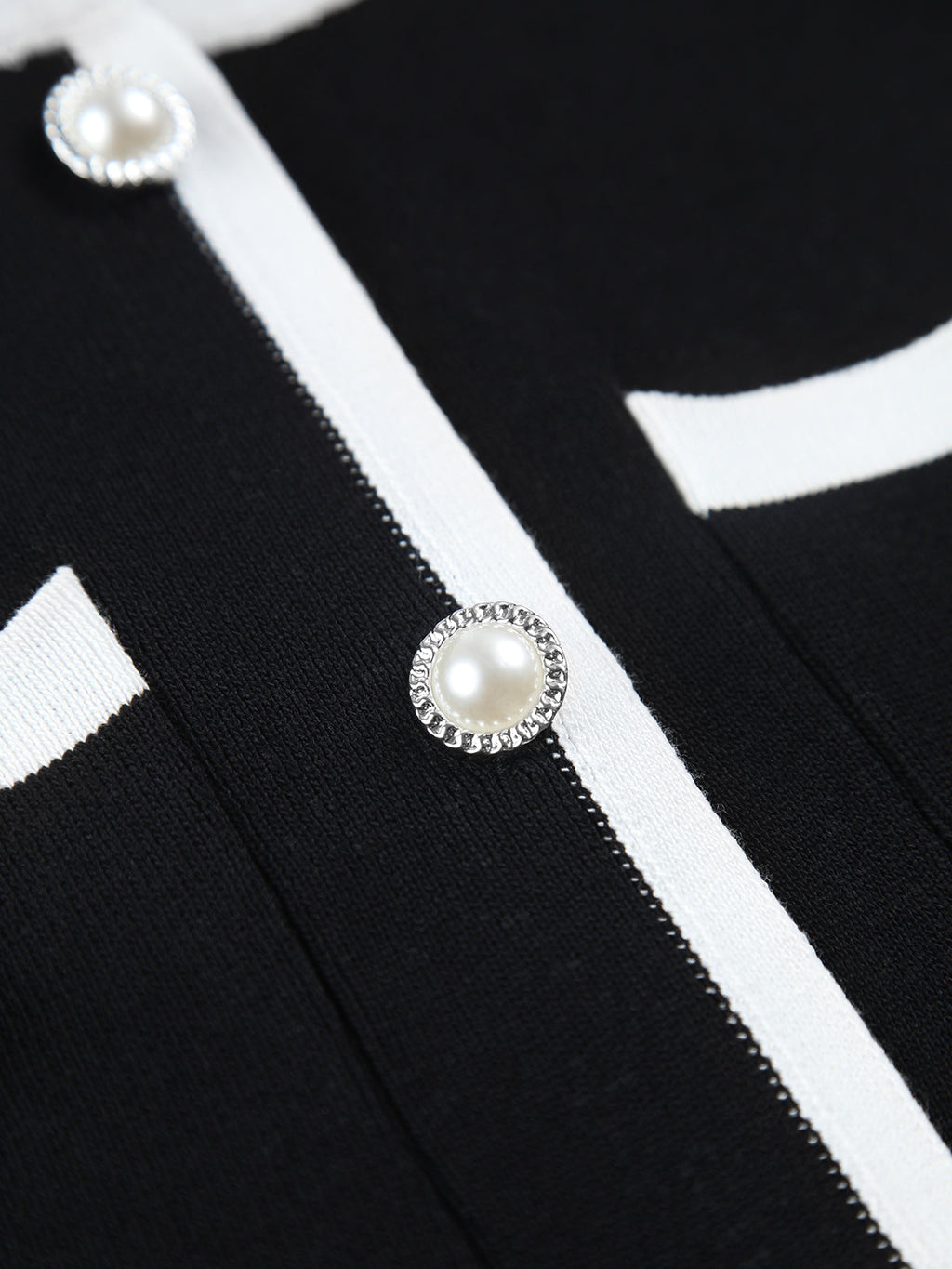 Zoe – Women Pearl Button Detail Dress - Image 7