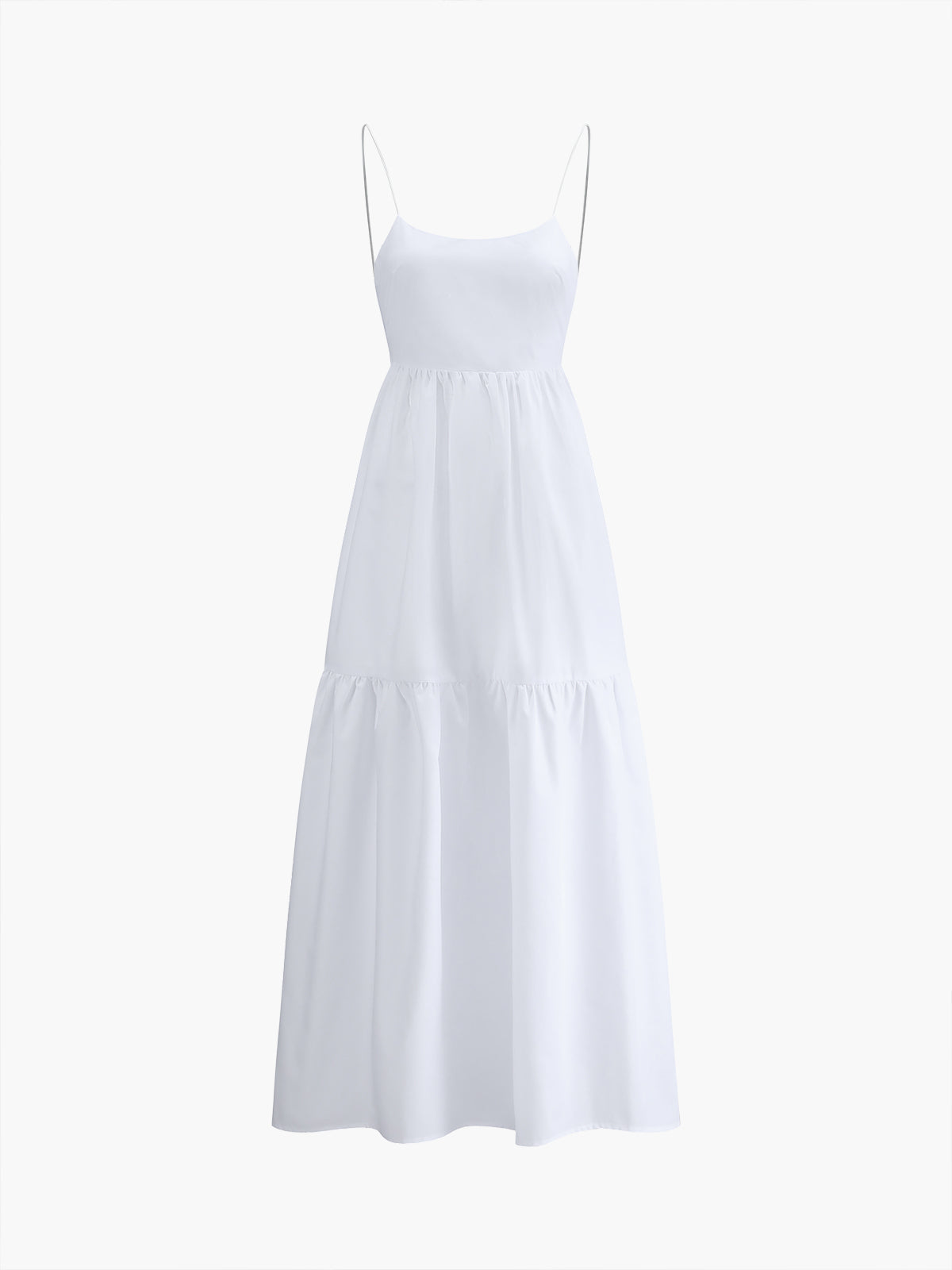 Mila – Einfarbiges, rückenfreies langes Kleid - Image 2