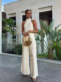 Josefine – Asymmetric Halter Crop Top Jumpsuit - Image 1