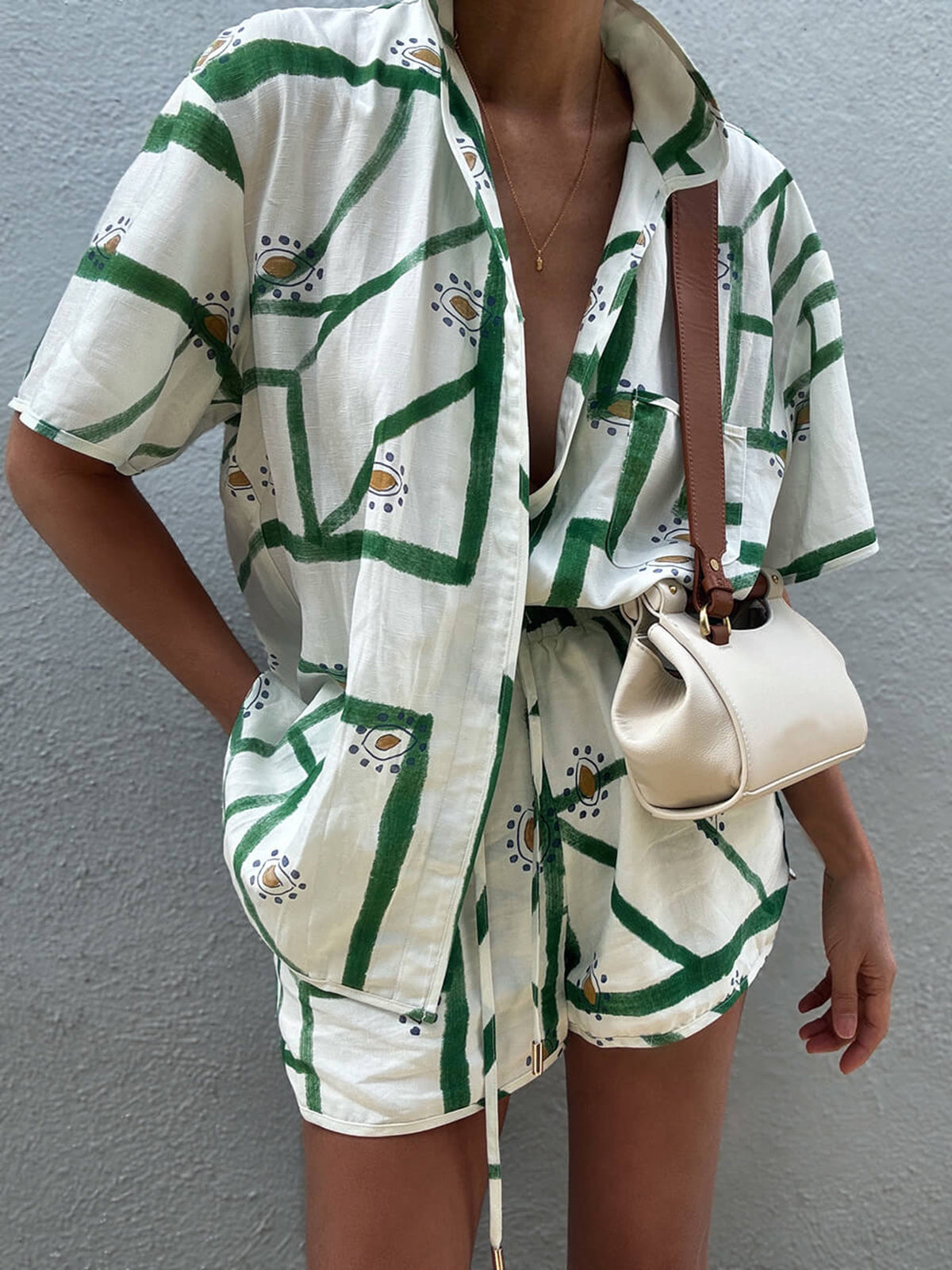 Karina – Relaxed Print Drawstring  Outfit - Image 4