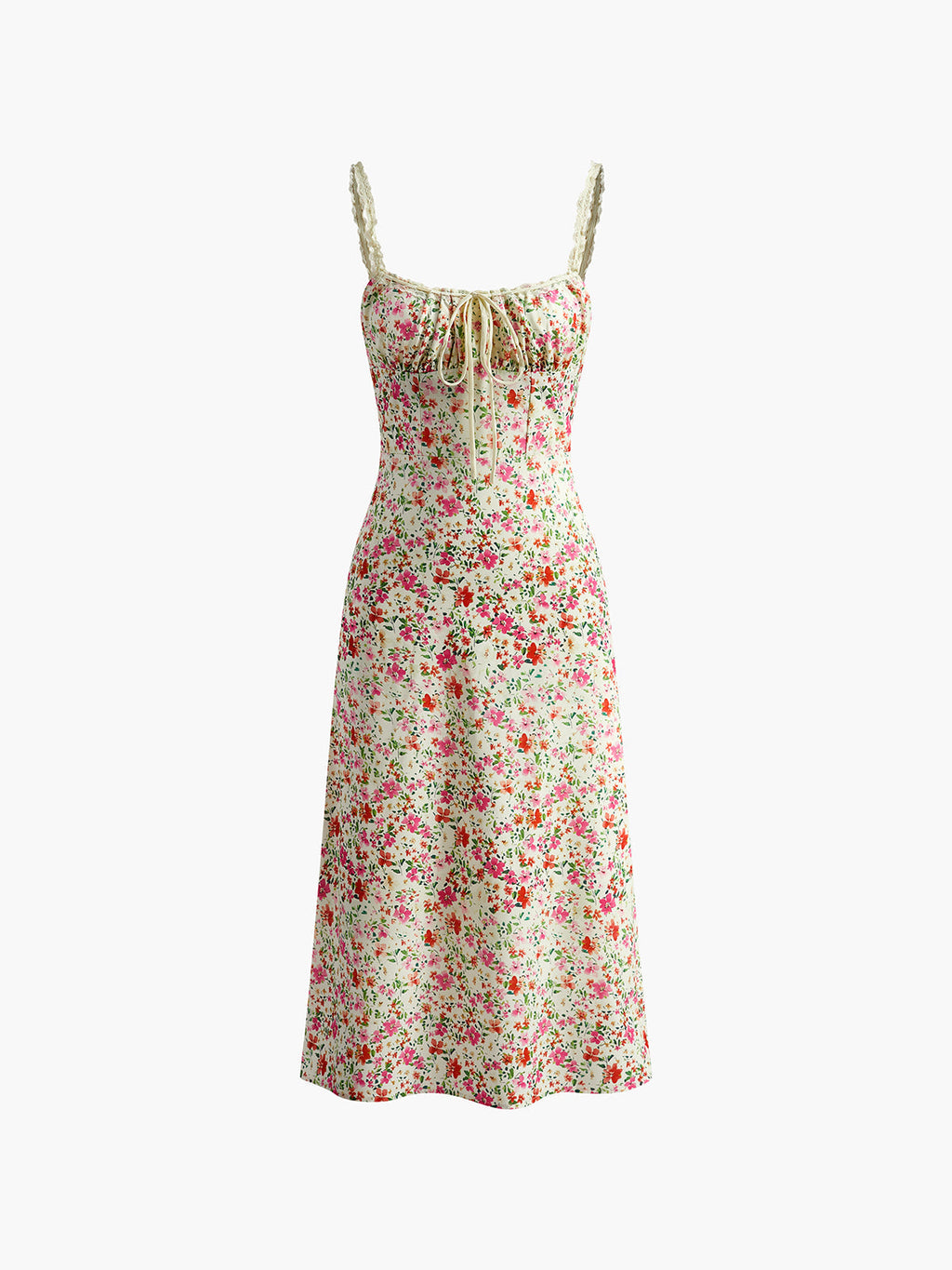 Emilia – Floral Print Trim Cami Dress - Image 6