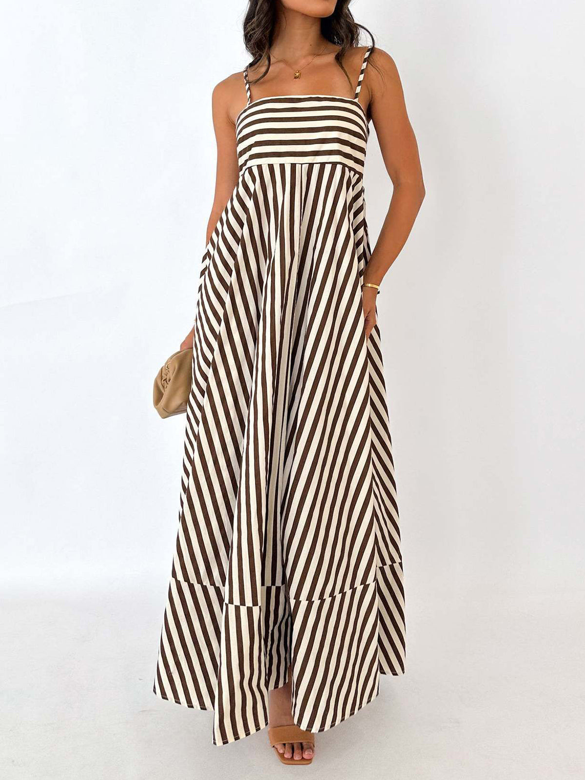 Amelia – Women Striped Summer Maxi Dress - Image 2