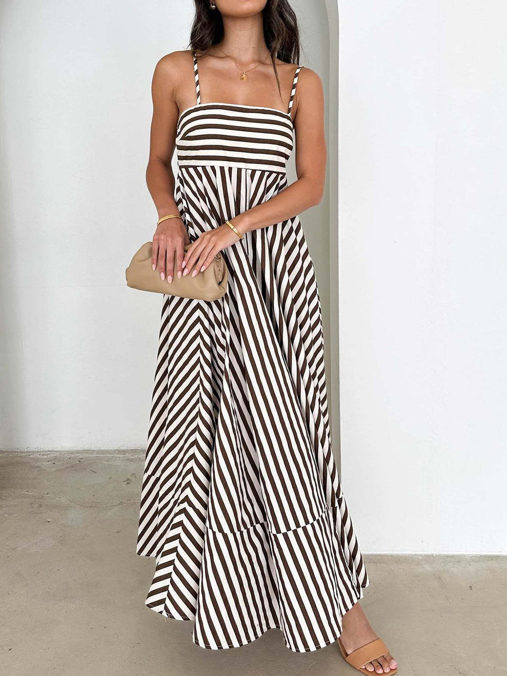 Amelia – Women Striped Summer Maxi Dress - Image 1