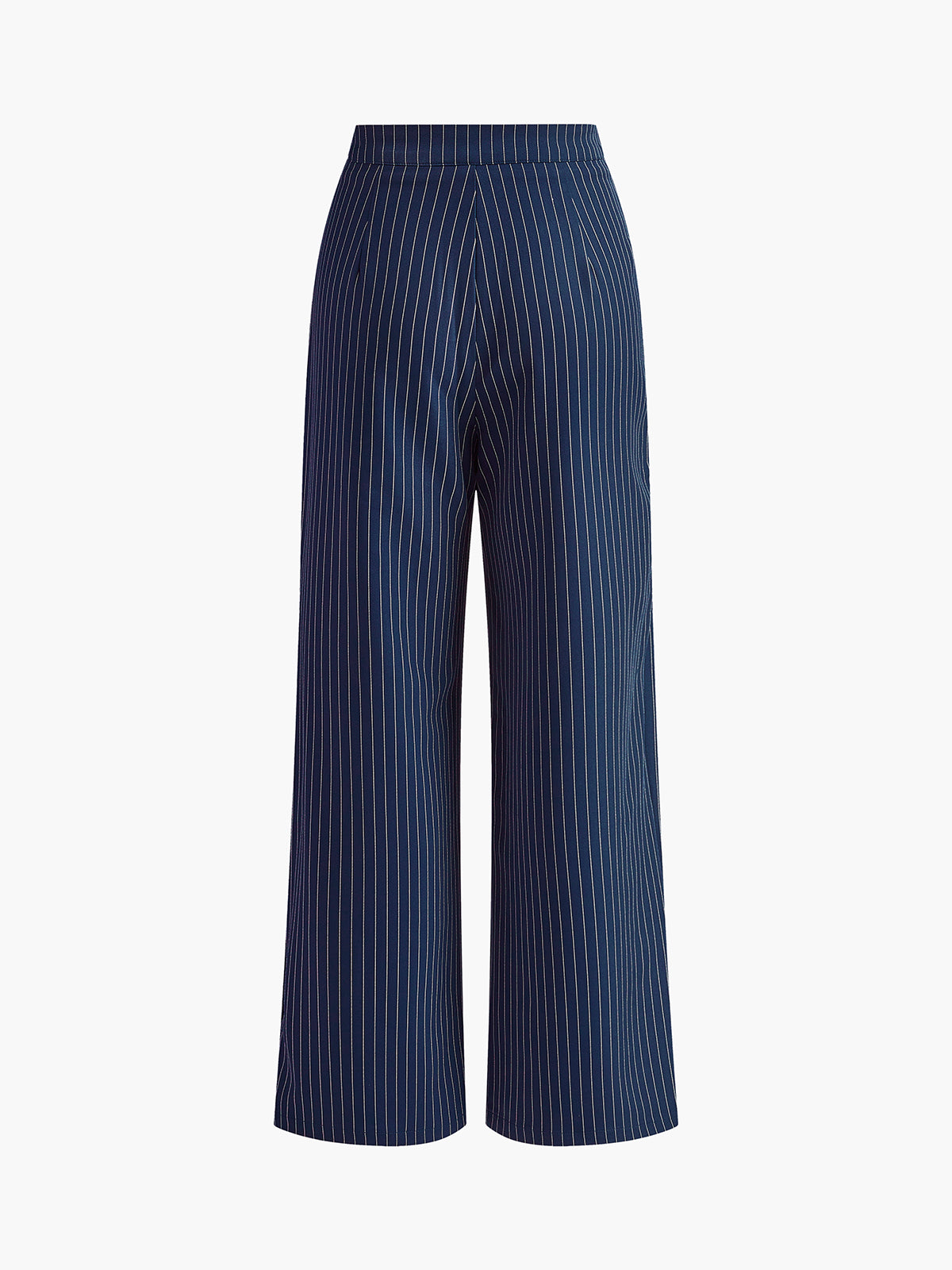 Charlotte – Pinstripe Pleated Wide-Leg Trousers - Image 6