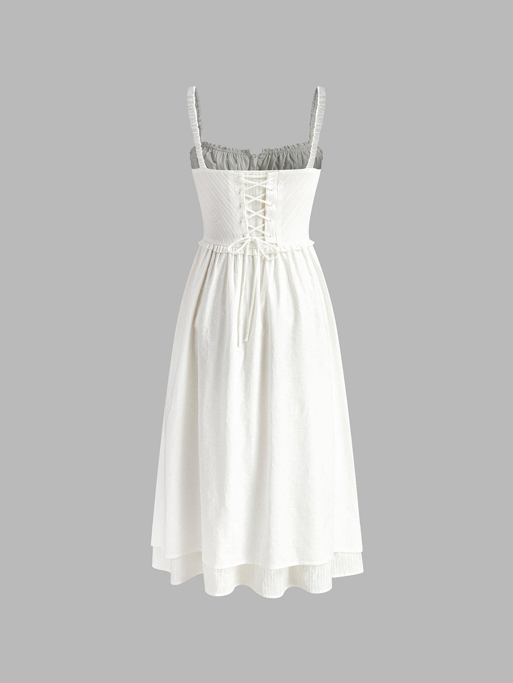 Nicole – Ruffle Hem Cami Plain Dress - Image 7