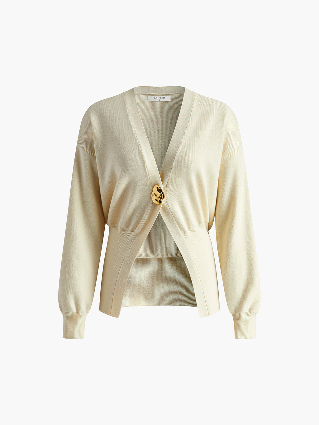 Paula – Golden Button Plain Cardigan - Image 7