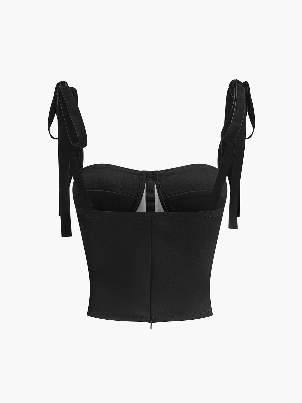 Clara – Semitransparentes Corsagen-Top mit Schleifenträgern - Image 2