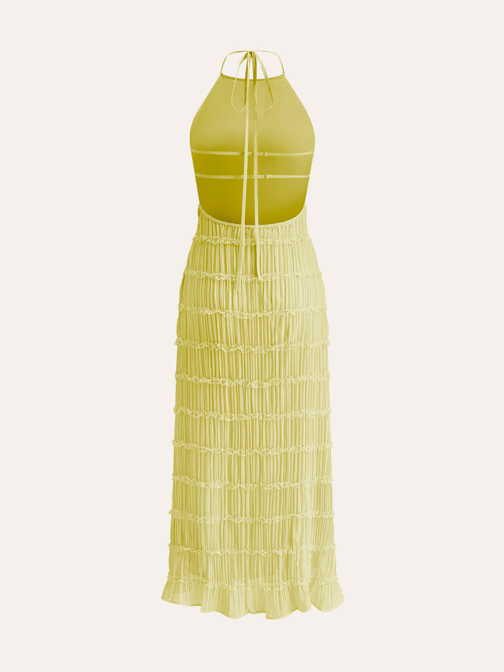 Annika –Halter Strappy Back Ruffled Dress - Image 8