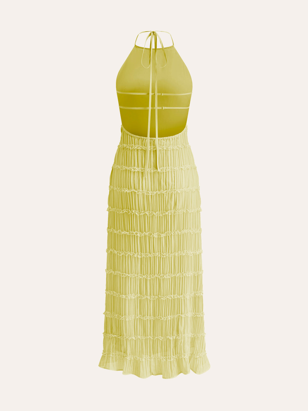 Annika –Halter Strappy Back Ruffled Dress - Image 8