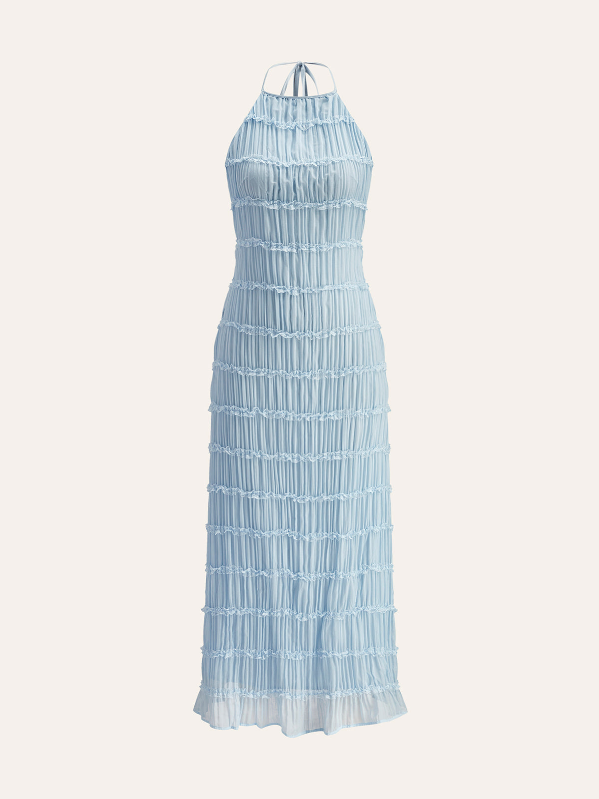 Annika –Halter Strappy Back Ruffled Dress - Image 9
