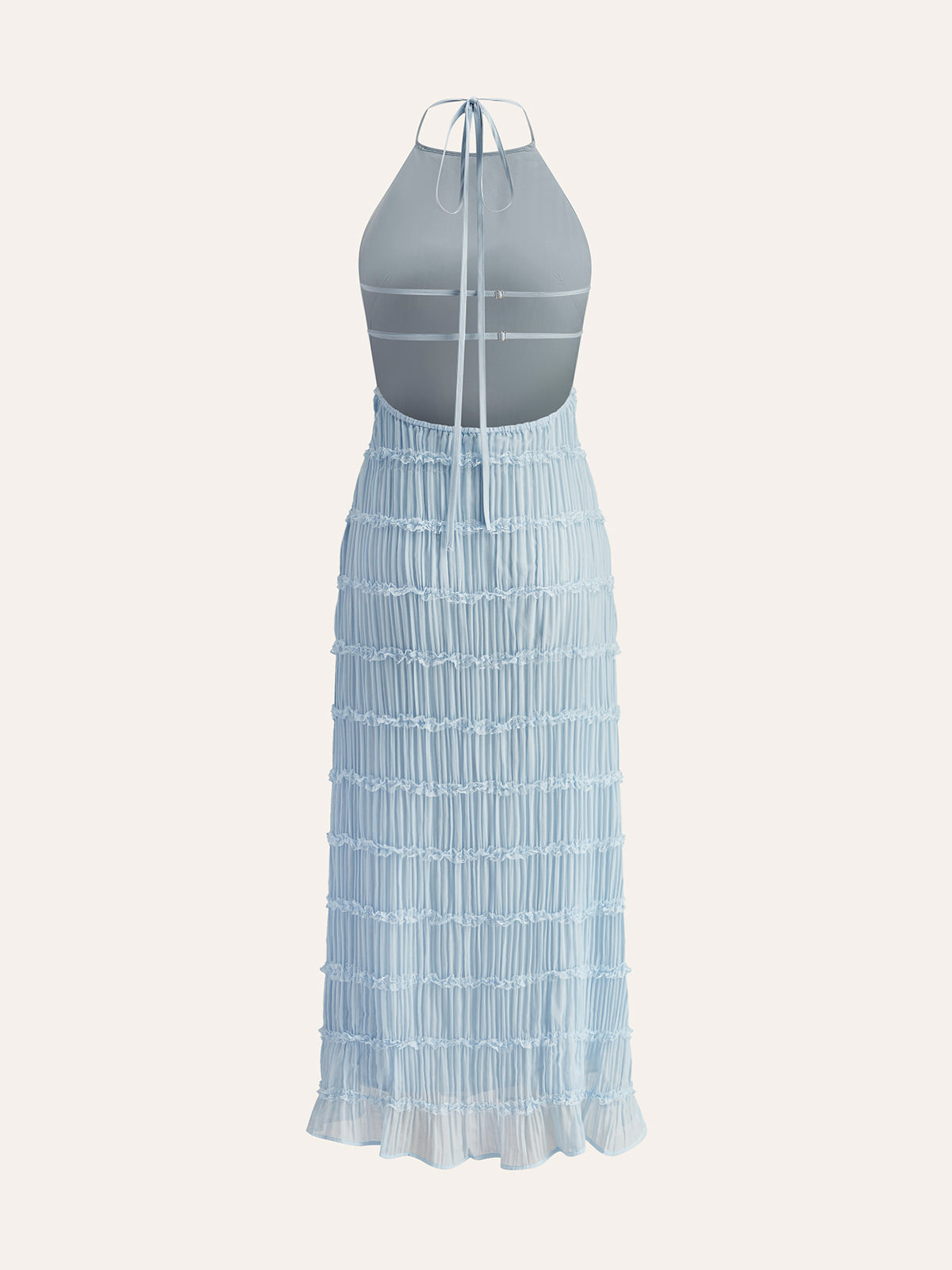 Annika –Halter Strappy Back Ruffled Dress - Image 10