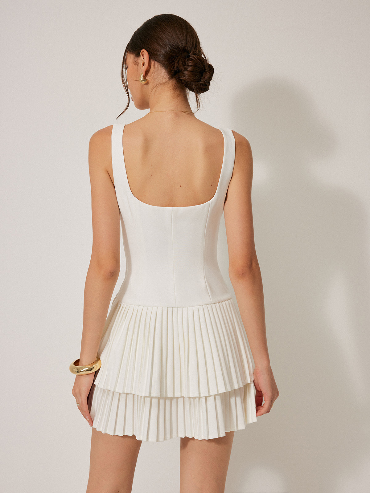 Lea – Plisseekleid mit quadratischem Ausschnitt - Image 6