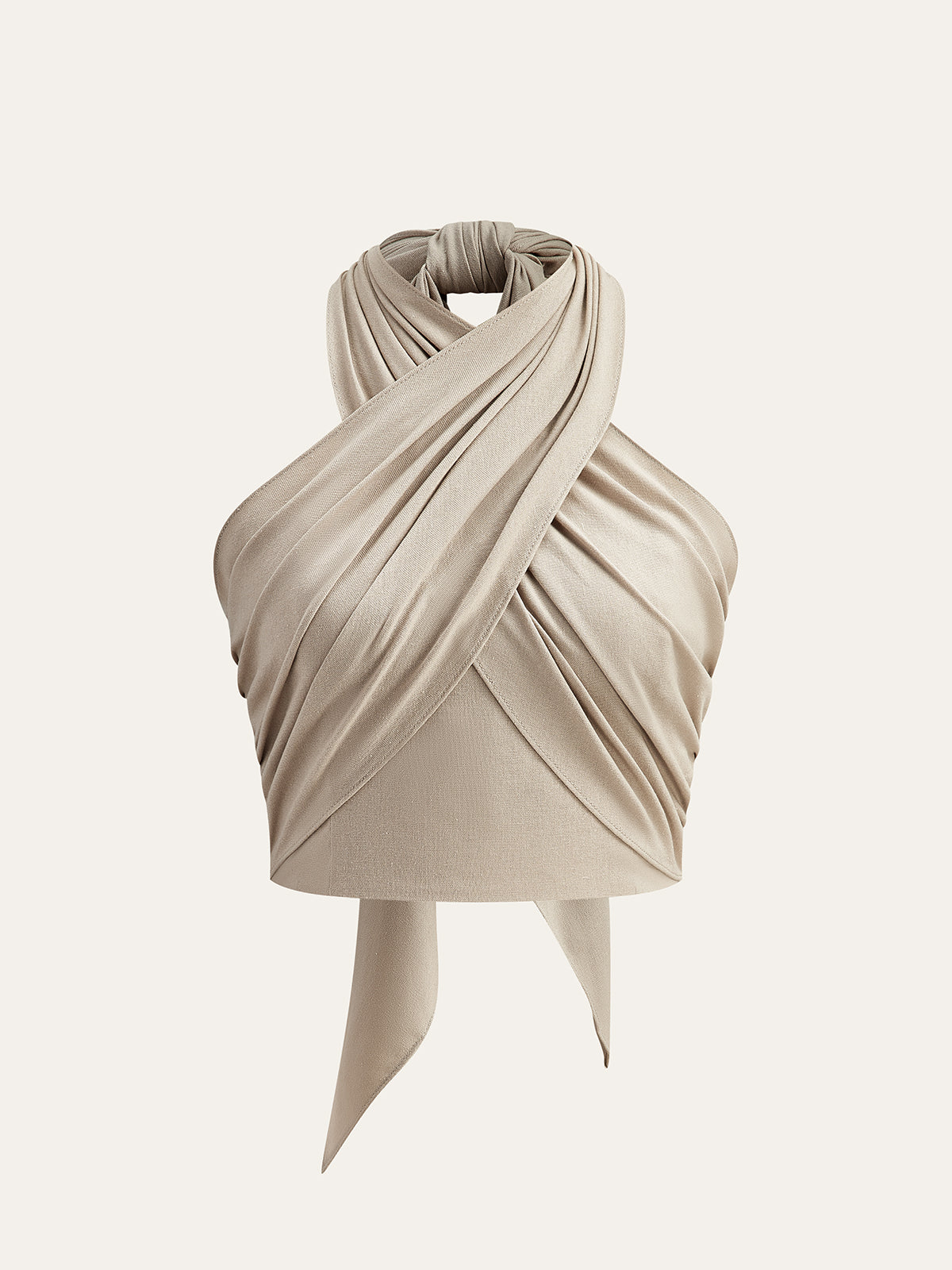 Amelie – Crisscross Halter Fitted Blouse - Image 3