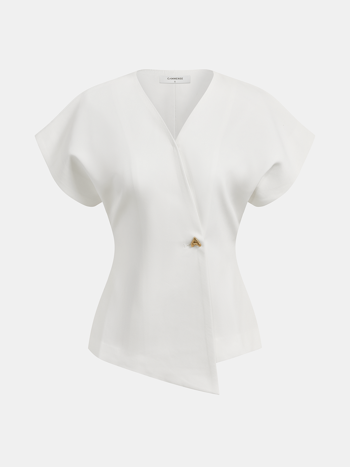 Claudia – Damen V-Ausschnitt Bluse mit strukturierter Silhouette - Image 7