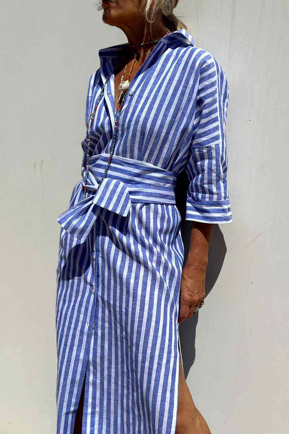 Victoria – Striped Half-sleeved Dress - Image 4