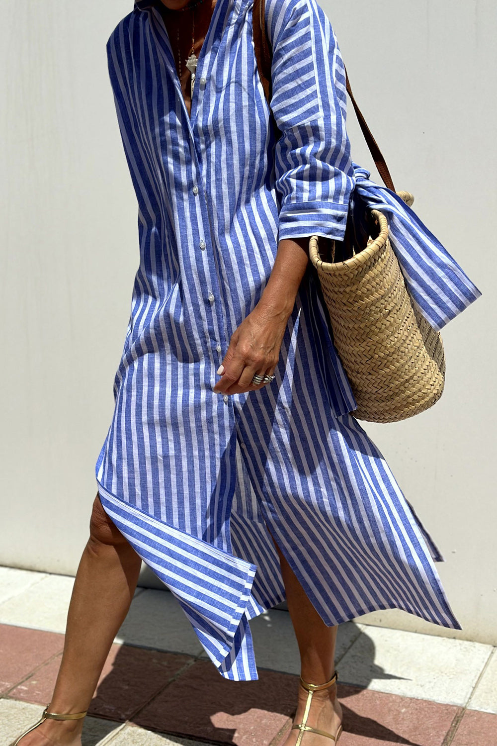 Victoria – Striped Half-sleeved Dress - Image 5