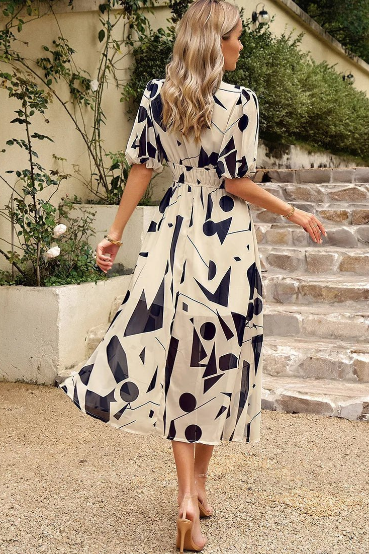 Charlotte – Floral Puff Sleeve Dress - Image 11