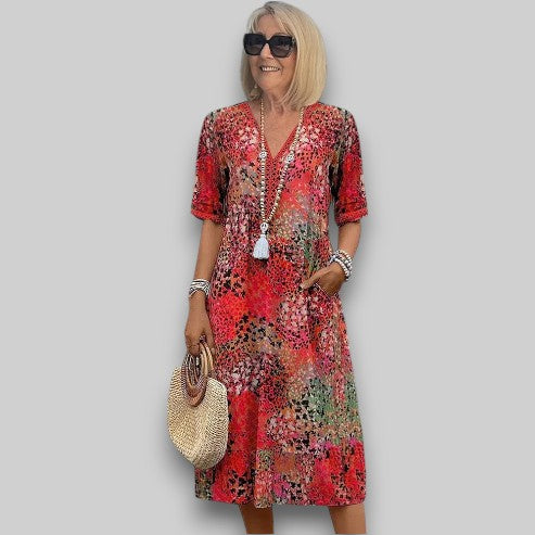 Nova – Women Floral Print Summer Dress - Image 1