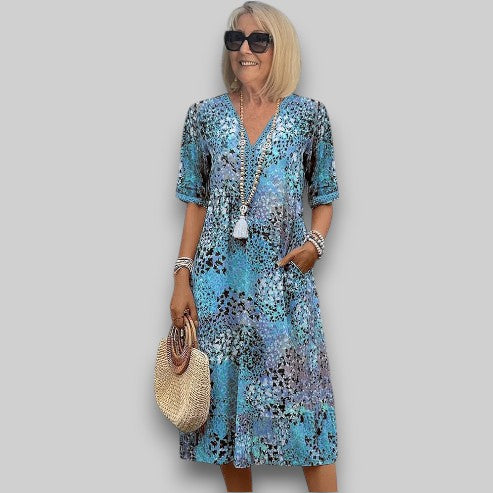 Nova – Women Floral Print Summer Dress - Image 2