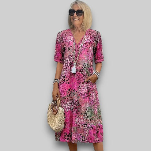 Nova – Women Floral Print Summer Dress - Image 3