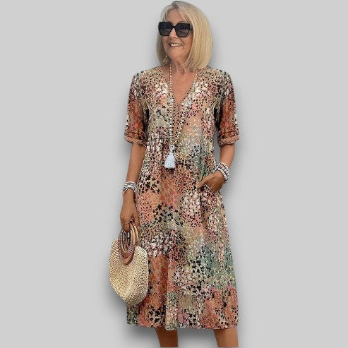 Nova – Women Floral Print Summer Dress - Image 4