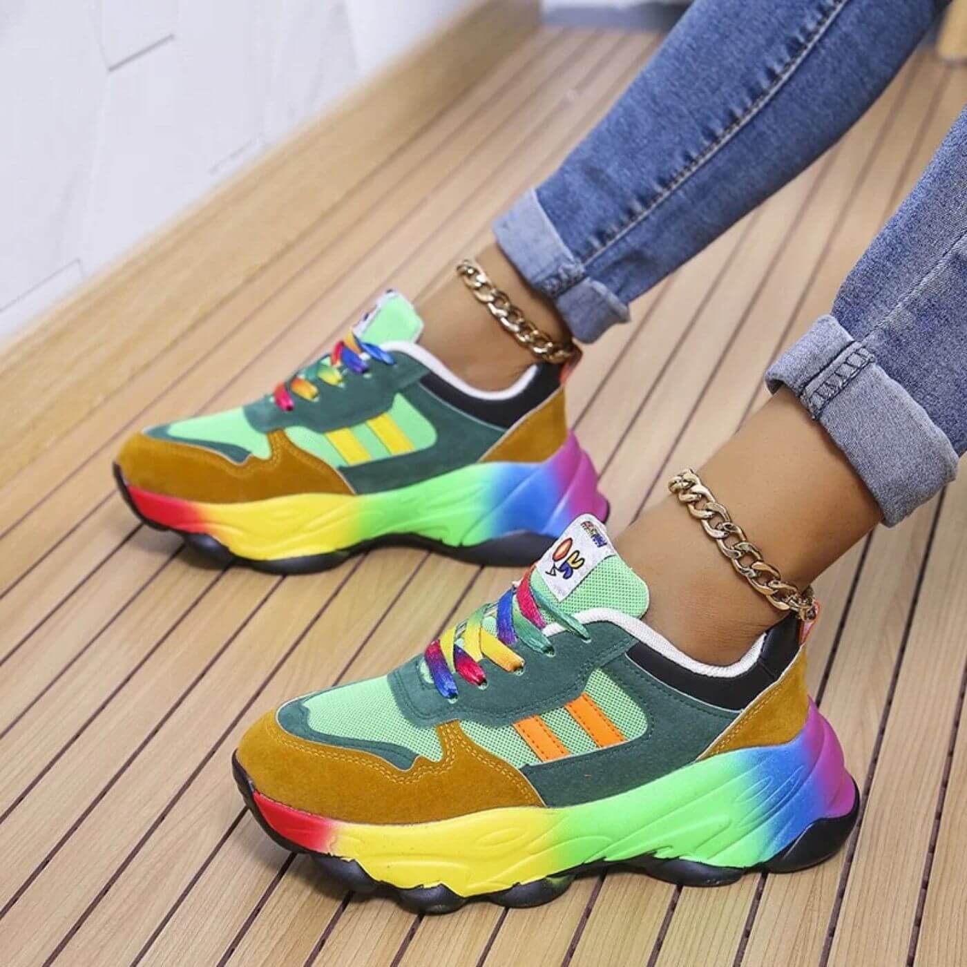 Gabriele – Women Colourful Chunky Sneakers - Image 2