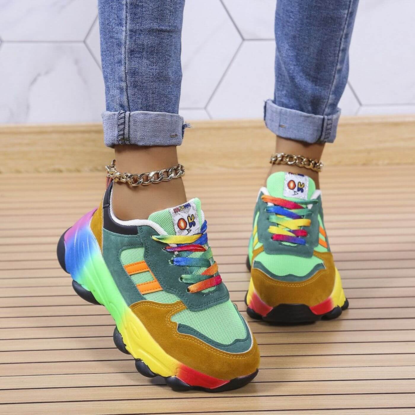Gabriele – Women Colourful Chunky Sneakers - Image 6