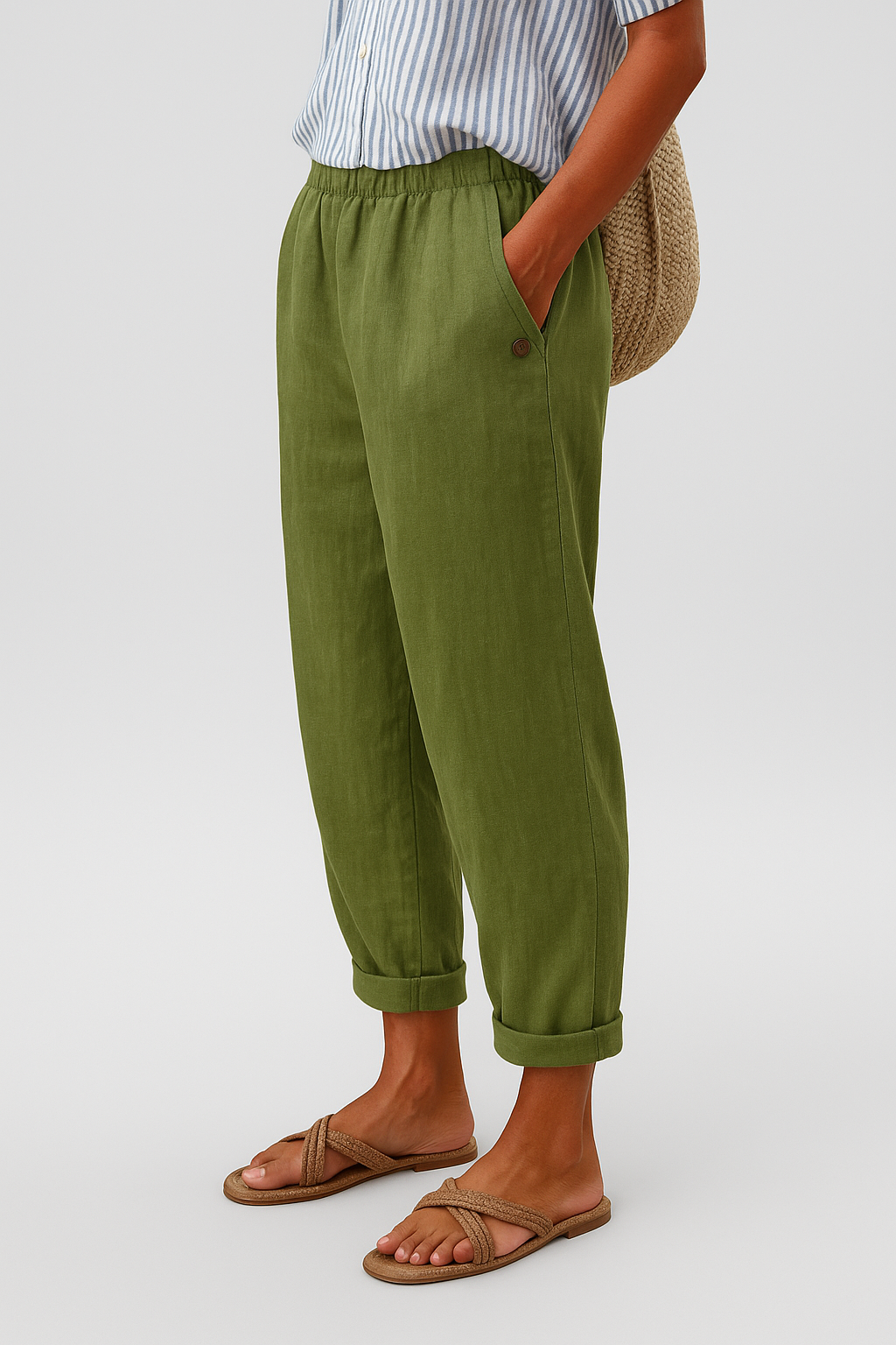 Daniela – Relaxed Side Seam Pockets Trousers - Image 2