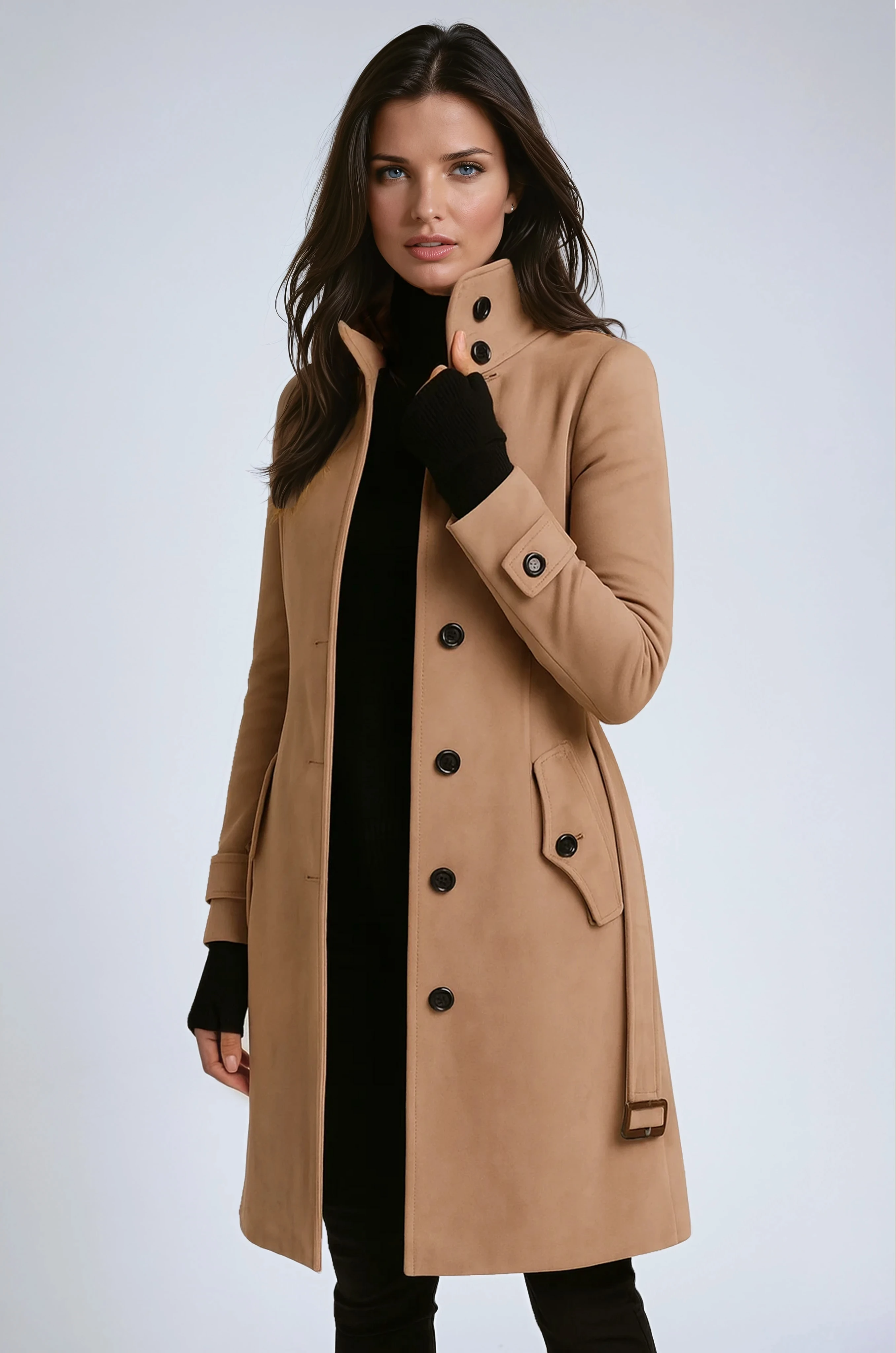 Womens Coat Tailored Fit with Button Closure - Image 4