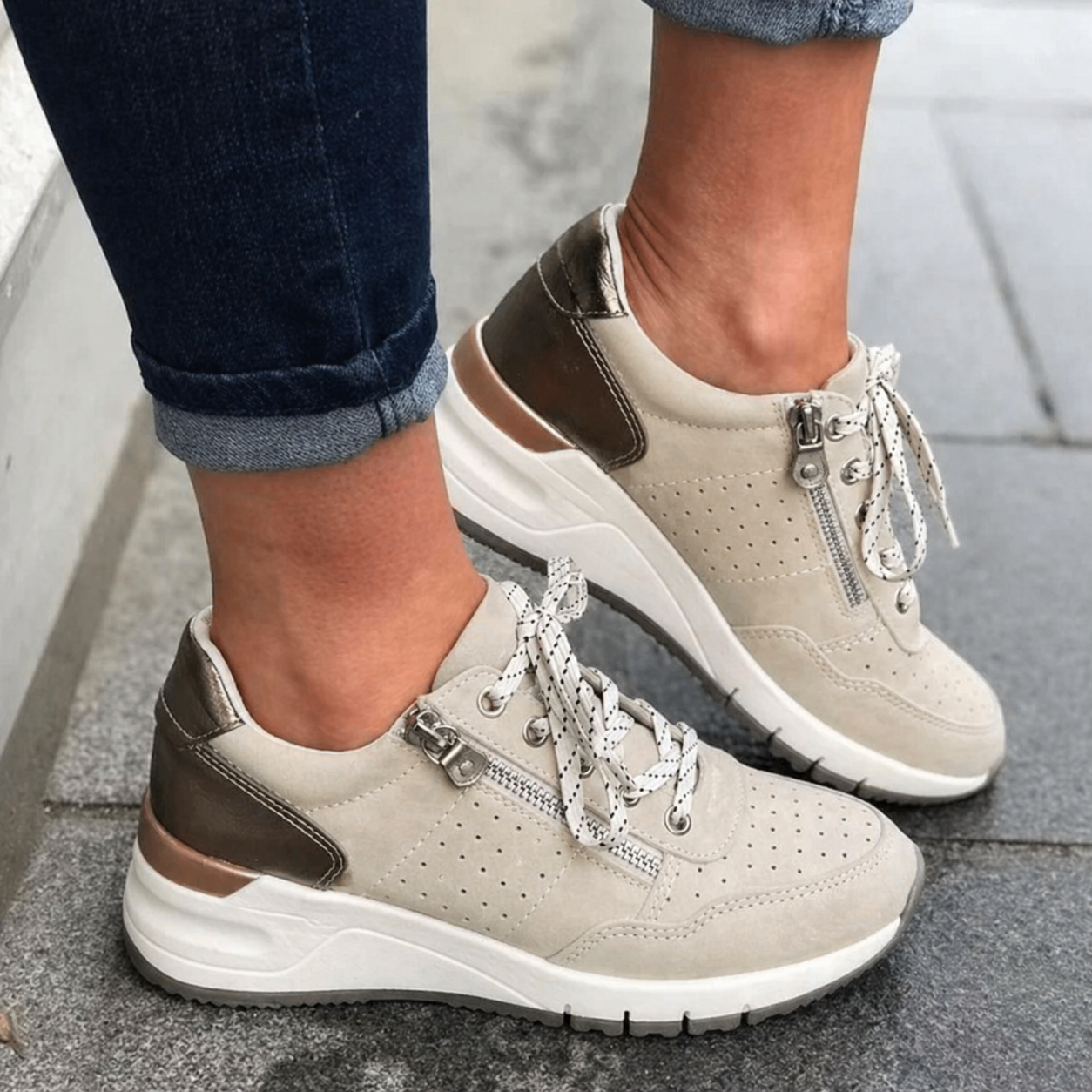 Helga – Women Casual Lace-Up Sneakers - Image 3