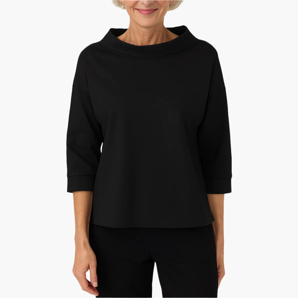 Julia – Elegant Top with stand-up collar Blouse - Image 3