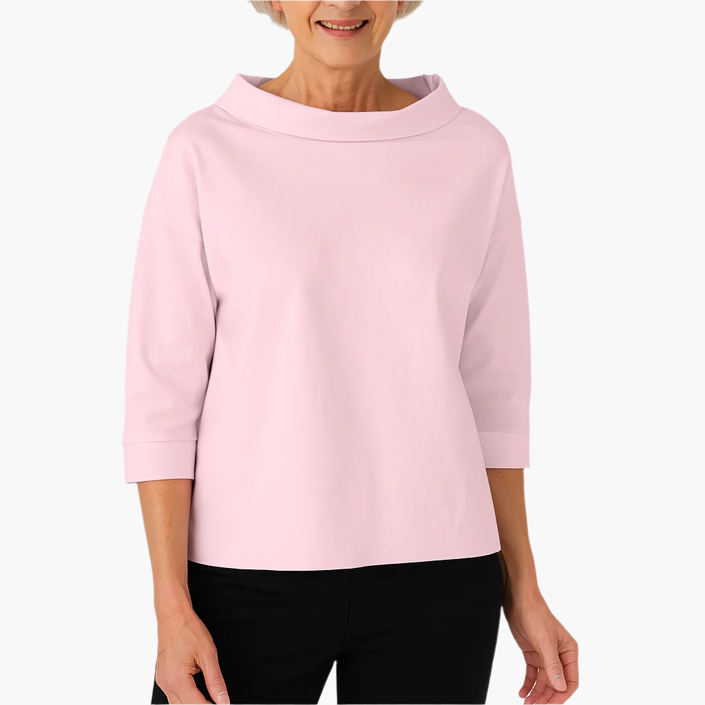 Julia – Elegant Top with stand-up collar Blouse - Image 4