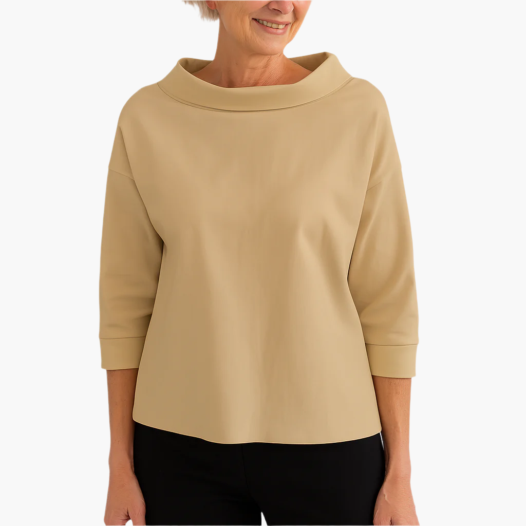 Julia – Elegant Top with stand-up collar Blouse - Image 6