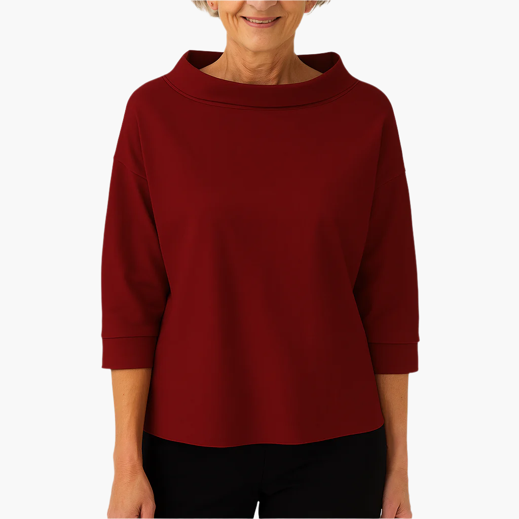 Julia – Elegant Top with stand-up collar Blouse - Image 7