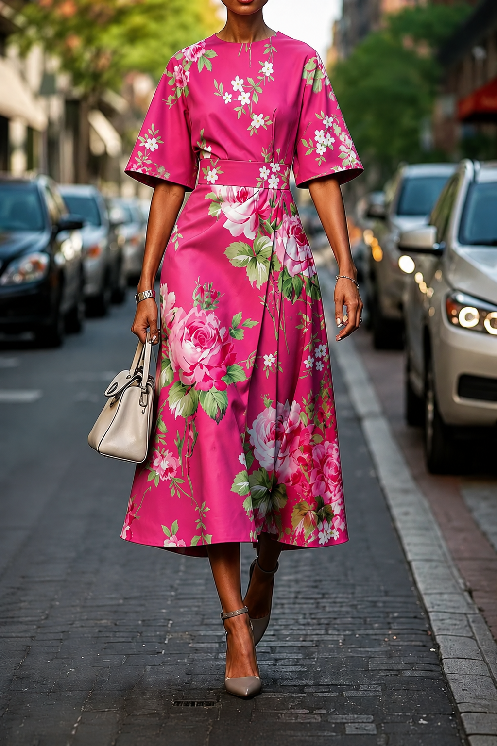 Lila – Women Elegant Floral Print Dress