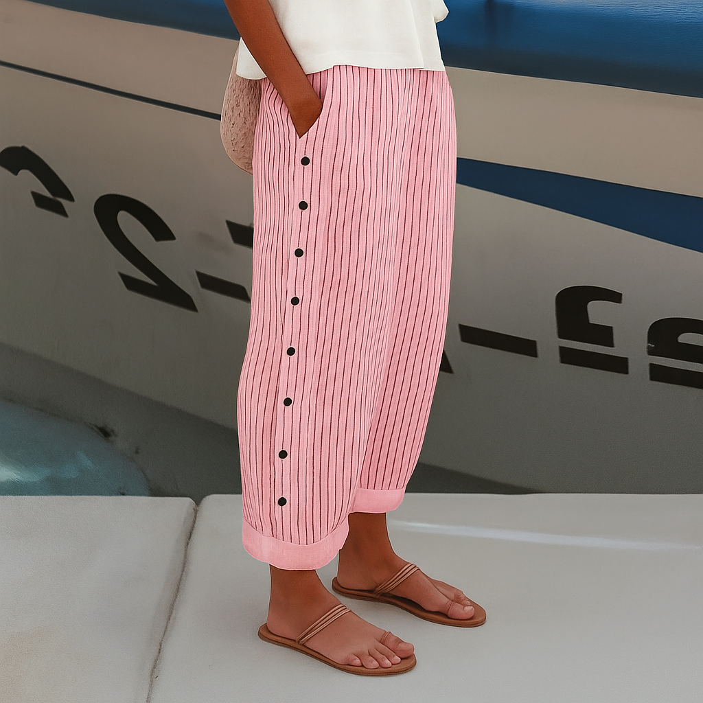 Sophia – Striped Lightweight Trousers - Image 13